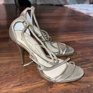 Jessica Simpson Gold Sparkly Heels
